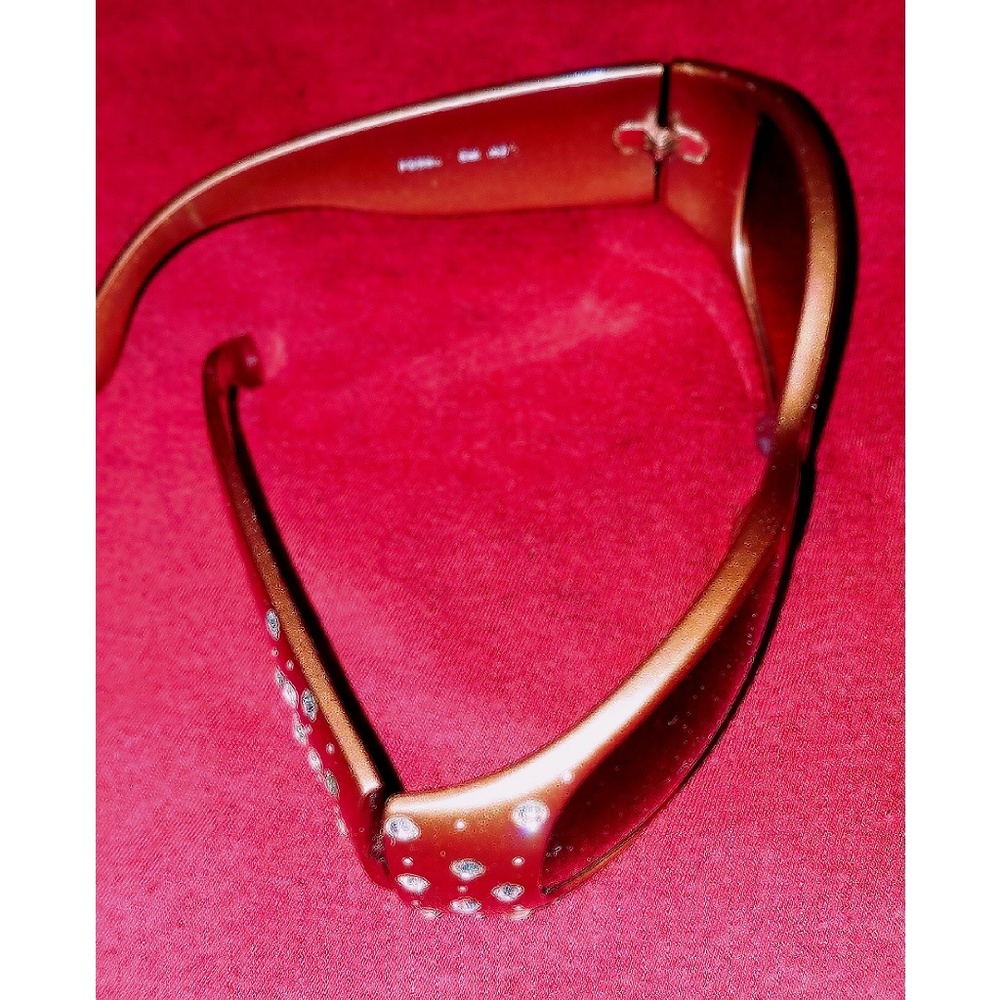 EUC fossil bronze sunstone/rhinestone sunglasses